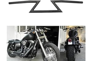 JFG RACING Motorradlenker Z Bars 22 mm 7/8 Zoll Universal für Sportster Cruiser XL 883 1200 Custom Chopper Softail Dyna Street Bob schwarz