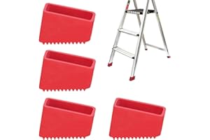 bssmmai Piedini in gomma per scale, piedini in gomma, 4 pezzi, 50 x 20 mm, di ricambio universali, piedini di ricambio per scale, antiscivolo, per lavoratori domestici