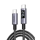 UGREEN 240W USB C to USB C Cable with LED Display, Fast Charging Cord, 1M | USB2.0 480Mbps Data Transfer Compatible with iPhone 18/17/16, Galaxy S26