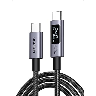 UGREEN 240W USB C to USB C Cable with LED Display, Fast Charging Cord, 2M | USB2.0 480Mbps Data Transfer Compatible with iPhone 18/17/16, Galaxy S26