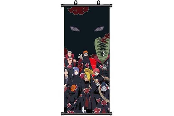 ZPPLD Naruto Affisch, akatsuki, anime, tygaffisch, 70 x 30 cm, vardagsrum, sovrum, hall
