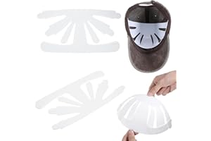 YUXIANLB 10Pcs Baseball Caps Inserts Shapers, White Plastic Card Hat Inner Support, Cap Fitter Inserts Felt Hat Sweat Liner, Universal Cap Inner Liner for Fitted Caps Ball Sports Caps