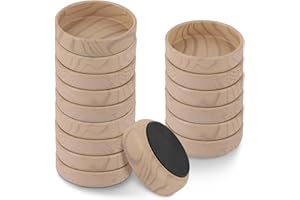 AHAQU 16PCS 60mm Rubber Base Castor Cups, Sofa Feet Protectors for Wooden Floors and Carpets, Non-Slip Furniture Castor Cups, Floor Protectors for Furniture Legs, Chair, Table Feet, Bed