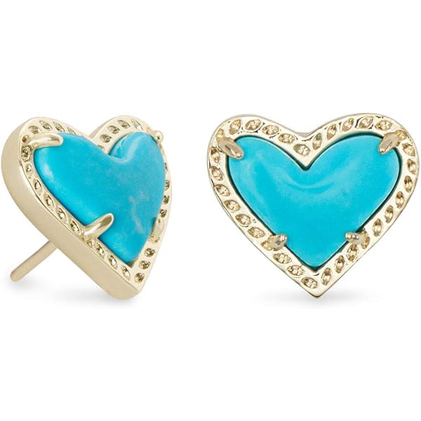 In Iridescent Drusy Kendra Scott Ari Heart Enamel Frame Huggie