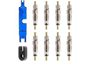 WXNPA 10 Pezzi Nucleo Valvola Bici, Bicicletta Adattatore, Kit Sostituzione Valvola Presta, Strumenti per la Rimozione della Valvola,per Pneumatici da Bicicletta