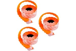 PAPELIVI –Etiquetas autoadhesivas para etiquetadores de precios (naranja/26 x 12 mm), despegables, etiquetado con precio, fecha... (Adhesivo permanente, 3000 etiquetas) (3000)