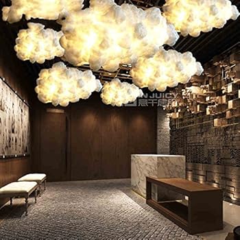 Suspension luminaire moderne en forme de nuage, en coton
