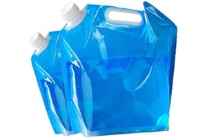 NOTHERS "Bidón de agua plegable, 5L + 10L Contenedor de Agua Deposito Agua de Portátil y Plegable Contenedor para Agua al Aire Libre para Acampar Senderismo Picnic BBQ"