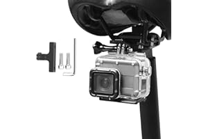 TELESIN Eyeon Support de Selle de Vélo Support de Siège Fixation Rails de Selle pour Caméra GoPro Hero 8/7/6//5//4/3/ Session Campark YI 360 One x r AKASO DJI OSMO