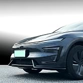 Tesla Model Y Juniper (2025+) Uyumlu &Ouml;n Tampon Sis Farı Kaşı Kaplama Seti (4 Par&ccedil;a) (Mat Siyah)