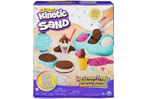 Kinetic Sand SABLE MAGIC – Cofanetto Delice Ice 454 G + 6 strumenti – Crea diverse forme ipnotizzanti con questa sabbia magica come la pasta da modellare, giocattolo per bambini 3 anni e +