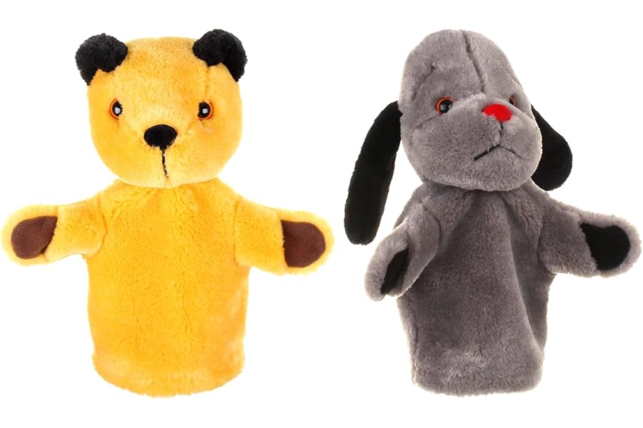 Sooty & Sweep twin pack, authentic plush puppets, hand puppets from The Sooty Show
