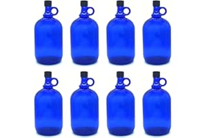 SELECTION ·1948 · ALBERTS · PREMIUM ALBERT PFÄFFLE 8X Glasballon blau 2 Liter, Henkelflasche aus Blauglas inkl. Handschraubverschluss PP31,5 (VPE 8 Stück)