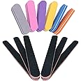 Stadux Nail Files & Buffer Set 12pcs, 100/180 Grit Professional Nail File Sanding Block Polisher Buffing File Buffer Blocks to Remove Ridges/Cuticles