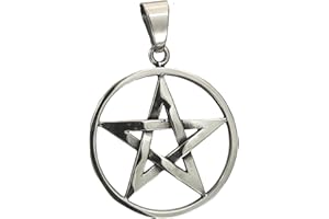 Kiss of Leather Large Pentagram Pendant Stainless Steel No. 153