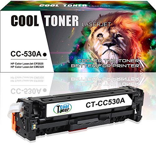 Cool Toner kompatibel toner fuer CC530A 304A Tonerkartusche replacement fuer HP Color LaserJet CP2025 CP2025N CP2025DN; HP Color LaserJet CM2320 CM2320N MFP CM2320NF MFP CM2320FXI MFP(Schwarz, 1 Pack, 3500 Seiten)