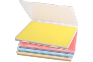 Polegas 4 Pack Portable A4 Clear File Box, Plastic File Storage Box, Waterproof A4 Container for Documents, Paper,Letters, Scrapbook, Magazines,Photos