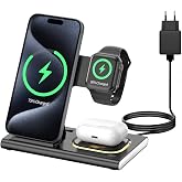 SwanScout Chargeur Induction Double 706M – MagSafe Pour IPhone 16/15/14/13/12 + AirPods Noir