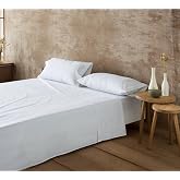 LEBENGOOD Bed Sheets 180 x 190/200 &ndash; White 3-Piece Bedding Set, 180 cm Bedding, Fitted Sheet, Top Sheet and Pillowcase, 100%