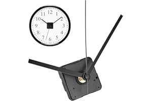 SUPVOX Mecanismo Reloj De Pared Silencioso Kit De Movimiento De Reloj DIY Ideal para Proyectos Creativos Y ReparacióN De Relojes Compatible con Agujas Largas 14.20X6.00Cm