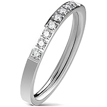 Autiga Partnerring Aus Edelstahl Mit Zirkonia - Ehering Für Ihn & Sie