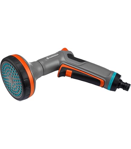 GARDENA Frost Proof Nozzle With Adjustable Spray - Includes Quick Connect Water Stop
