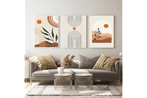 EPOKNQ Peinture d'art mural bohème, poster abstrait moderne pour chambre à coucher, salon, décoration murale, sans cadre (K1,40 x 60 cm x 3)