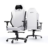 CYBEART | Arctic White Oyun/Ofis Koltuğu | 4D Kol&ccedil;ak | Dahili Bel Desteği | &Uuml;st&uuml;n PU Deri, Ergonomik, Yatma ve Eğme