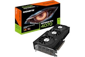 GIGABYTE Carte Graphique GeForce RTX 4070 WINDFORCE OC V2 12G - 12GB GDDR6, 192bit, PCI-E 4.0, 2490MHz Core Clock, 3 x DisplayPort 1.4a, 1 x HDMI 2.1a, NVIDIA DLSS 3, GV-N4070WF3OCV2-12GD