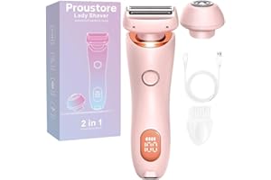GUSHE Glisse Pro Sommer Starter Set, Glisse Pro Haarentferner Boulina, Intimrasierer für Frauen, Komfortabler elektrischer 2-in-1-Damenrasierer, Wasserdicht Nass- und Trockenrasierer für Bikini (Rose)