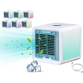 BEPER P206RAF200 Small Air Cooler - Portable Air Conditioner, Humidifier, Purifier with 7 Color LED Light