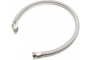 Wiltec Stålflex vattenslang 0,7 m DN25 32,89 mm för husvattenpumpar, flexslang, pansarslang för pump, husvattenpumpar och try