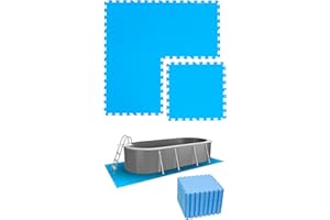 EYEPOWER Tapis de Piscine 8,4 m² - 36 Tapis de Sol EVA 50x50 - Jeu de Dalles Protection Extérieure