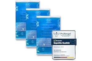 ‎IEA MEDICAL IEA Medical Kalt Warm Kompressen | 3er Set | 12x20 cm | Kühlpacks für Prellungen, Insektenstiche und anderen Verletzungen | wiederverwendbare Gel-Kühlkissen (3er Set Kompresse M)