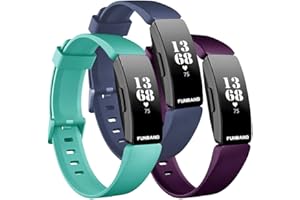 FunBand Compatibile per Cinturino Fitbit Inspire & Inspire HR, Band Strap Cinturini Orologio in Morbido Sport Silicone Sostituzione Cinghia di Polso per Fitbit Inspire & Inspire HR