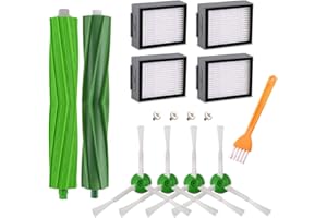 BABUZOM Repuesto de Accesorios Kit Compatible para Aspiradora iRobot Roomba i7 i7+ i7 Plus E5 E6 E7 i8 i8+ i6 i6+ i3 i3+ i4, Cepillos de Goma, Filtros, Cepillo Lateral