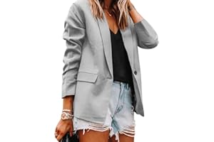 OADOBKICE Blazer Manga Larga Mujer Blazer Casual Mujer Blazer Negro Traje Talla Grande Mujer Fitness Blazer Regular Cardigan Slim Fit Blazer Original Mujer Blazer Primavera Blazer