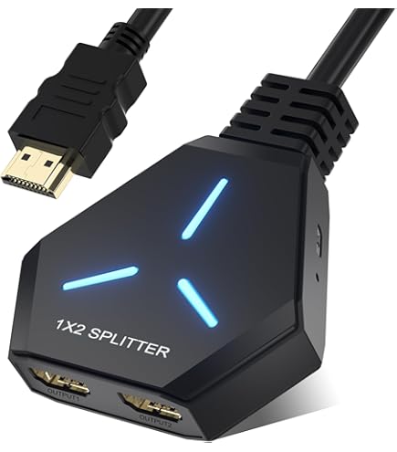 ABLEWE USB 3.0 naar Dual HDMI adapter met USB 3.0 poort, HDMI naar USB Audio Video grafische converter kabel voor laptop monitor desktop tv, compatibel met Mac OS, Windows