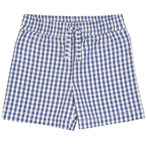 Kite Kids Gingham Check Shorts in Navy/Ecru 0-3 Months