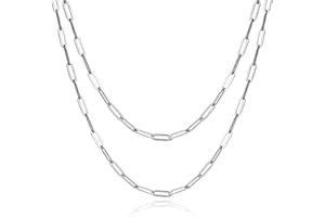 ALEXCRAFT Catena per Collane Bracciali Fai da Te 7,2 M Catene per Creazione Gioielli Catenina Gioielli Fai da Te Argento Catenina Argento per Gioielli Catena a Graffetta