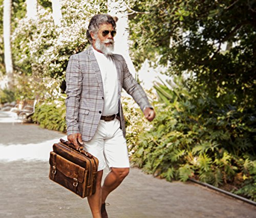 Aktentasche Mann Leder Laptoptasche Briefcase Schultertasche Arbeitstasche Bag Business Tasche Man