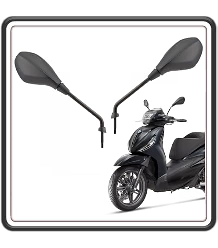 Specchietto Retrovisore Sinistro Nero Originale Piaggio Per Beverly 125/300/350 - Compatibile Vari Anni