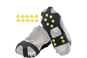 FOKROIN Fokrion-1 Anti-Rutsch-Spikes Krallen EIS-Spikes Schnee-Steigeisen-Spikes Anti-Rutsch-Sohlen Für alle Schuhtypen geeignet und auf Winterrutschfestigkeit getestet