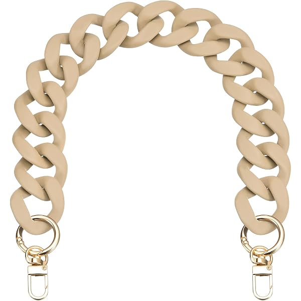 PATIKIL Taschenkette – 37 Cm Schultergurt Aus Acryl, Zum DIY-Aufrüsten Von Handtaschen, Weiß-Braun