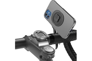 SINCETOP MOUNT Support Telephone Velo en Aluminium Léger - Fixation Guidon Sécurisée, Porte Téléphone Vélo pour iPhone 17/16 et Smartphones 4-7.5", Monture Stable pour VTT/Gravel/Vélo de Route