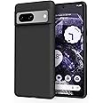 Tobfit Back Cover Case Compatible with Google Pixel 8, Case Cover Rugged Flexible Durable Anti-Slip Silicone Protection Shockproof Google Pixel 8 Back Cover (Black)