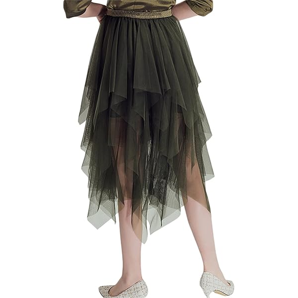 thumbnail interactive-video image 1 of Ladies Retro Front Short Back Long Irregular Ruffle Edge Patchwork Cake Skirt Half Skirt And 1 of 9