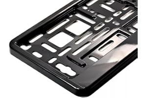 DOMO CORPORATION LTD Universal 2X UK Number Plate Holder Pair - Durable ABS Plastic Front & Rear Number License Plates Frame for Cars, Trailers, and Caravans - Easy Fit Registration Plate Surround