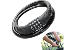 MIUNPRI Bike Lock Anti-Theft, Bicycle Padlock with 4 Digits Long Cable Chain, Electric Scooter Lock, Bike Lock Combination for Pushchairs, Motorcycles, Scooters, Bikes and Accessories