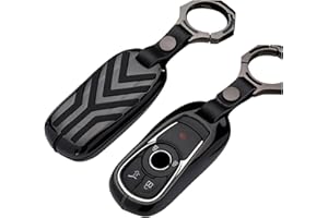 ontto 1 sztuka etui na kluczyki samochodowe do Vauxhall Opel Astra K Insignia B Zafira C Mokka Corsa E Karl Crossland Klucz metalowy Cover etui osłona na klucze breloczek do kluczy - czarny